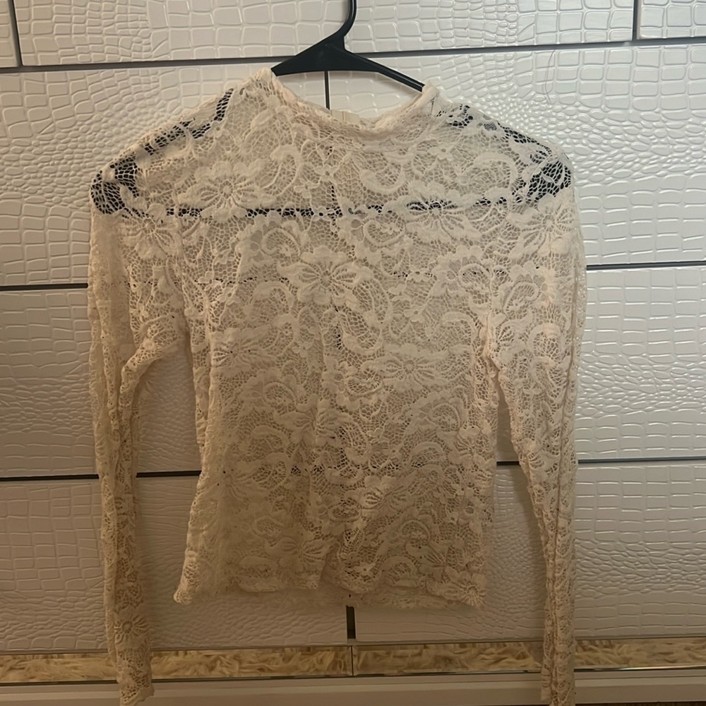 Eyelet Lace White Top